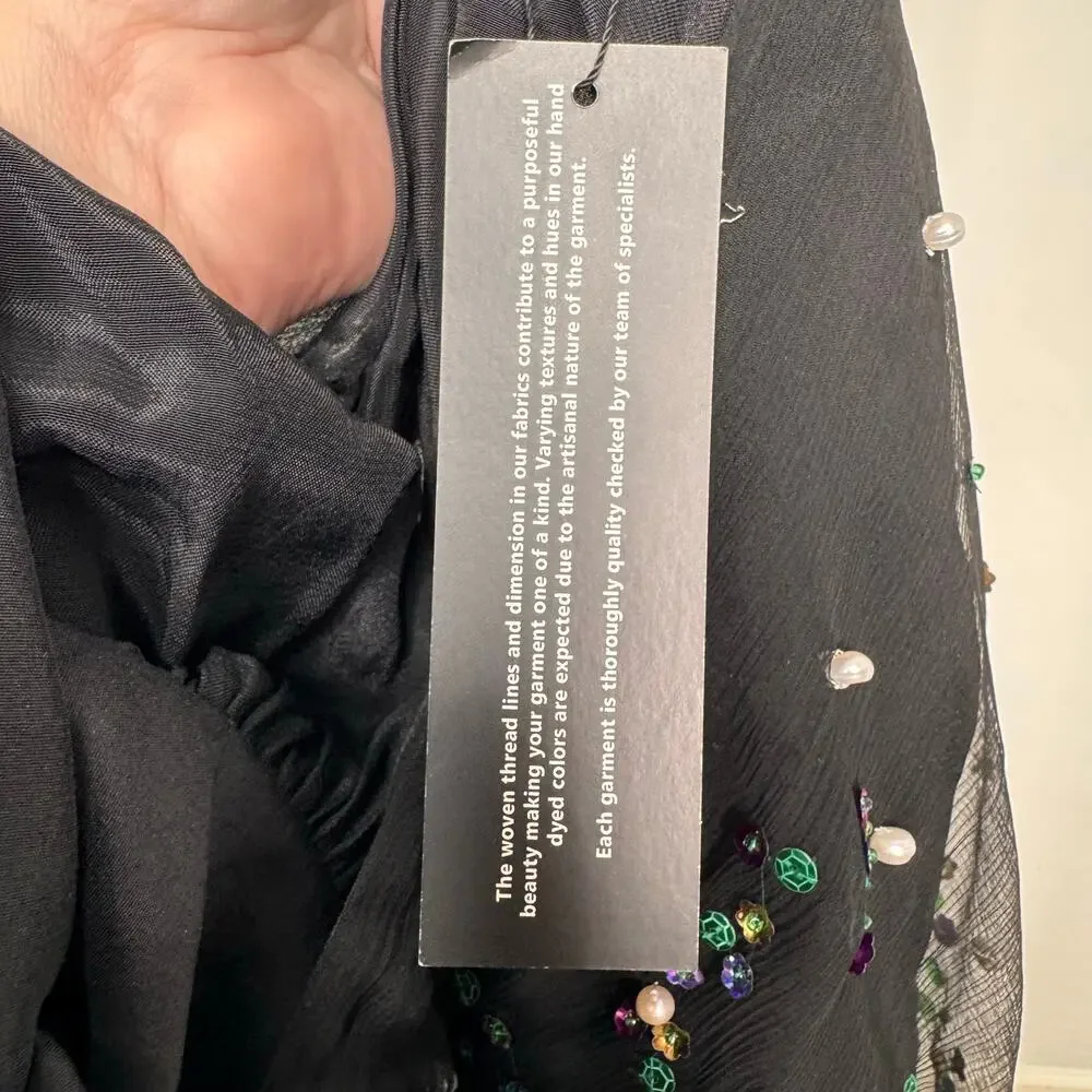 NWT Azeeza Atwood Sequin Dress Black Mini Cocktail Party Vegas LBD Size XS - Picture 11 of 12